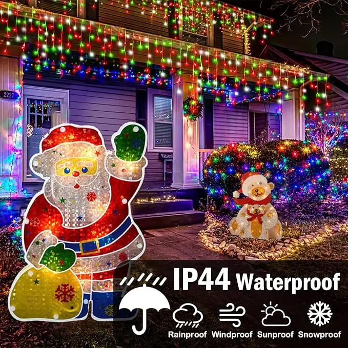 Hezbjiti Outdoor Christmas Lights, 400LED 33FT LED Fairy String Lights with 8 Modes and 75 Drops for Eaves, Party, Yard, Garden Decor by GreenHaven Gardens