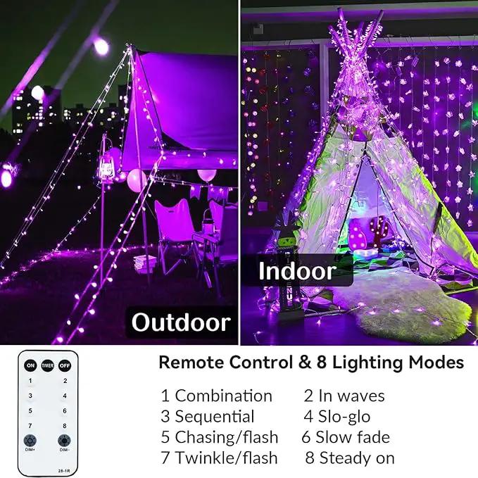Purple Halloween Lights, 800LED 330FT Purple String Lights 8 Modes Timer Plug in Waterproof Indoor Outdoor Purple Christmas Lights for Halloween Christmas Garden Party Decoration by GreenHaven Gardens