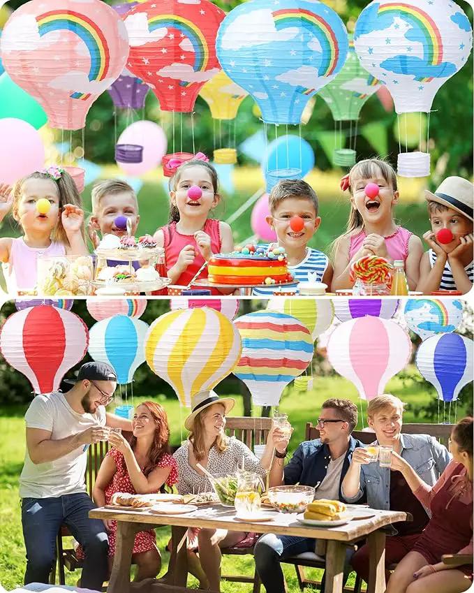 Treela 20 Pcs Hanging Hot Air Balloon Paper Lanterns 12 Inch Hot Air Balloon Decorations Centerpieces Reusable Chinese Japanese Paper Lantern for Birthday Wedding Baby Shower Christmas Party Festival by GreenHaven Gardens