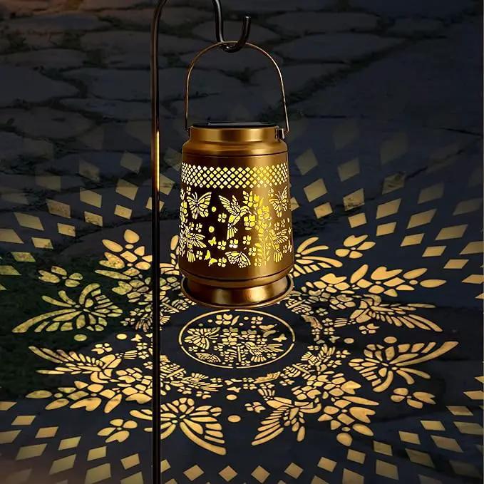 KY&BOSAM Solar Lanterns Outdoor Waterproof Hummingbird & Butterfly Lantern Garden Decor Birthday Gifts for Women Mom Metal Solar Lights Outdoor Lantern Hanging Outside for Yard Backyard Pathway Patio by GreenHaven Gardens