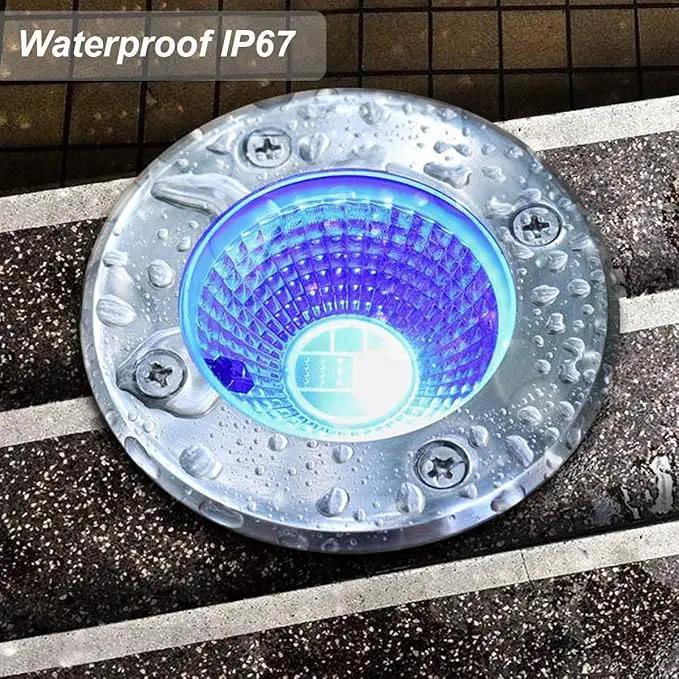 4 Pack 3w 12v Low Voltage In-ground Lights LED Landscape Light Waterproof IP67 Pathway Lights Outdoor spotlights Trees Flags for Garden,Yard,Tree (RGB) by GreenHaven Gardens