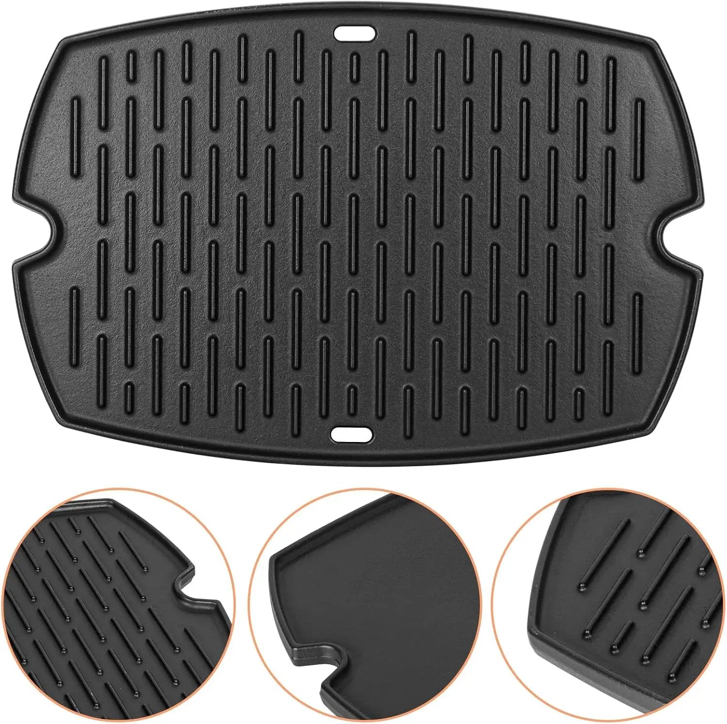 7584 Q3200 Griddle for Weber Q300 Q320 Q3000 Q3100 Q3200 Full Size Grill Plate Parts, Flat Top Cast Iron Griddle Insert for Weber 7646 Q320 Accessories, for WeberQ Grill Parts by GreenHaven Gardens