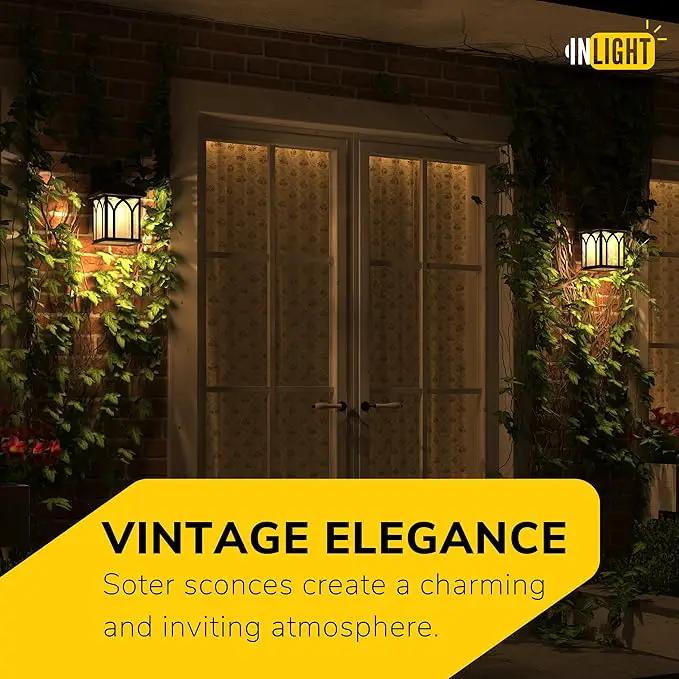 Inlight 11 4/5" High Black Finish and Seeded Glass Outdoor Wall Lantern (Set of 2), Bulb Not Included, IN-0603-1-BK by GreenHaven Gardens