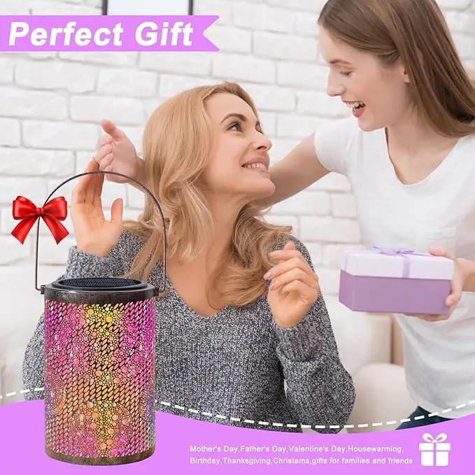 Solar-Powered Iron Art Lantern - Two Lighting Modes Waterproof Hanging Ambiance Lighting for Gardens & Patios, Perfect as Decorative Gift Housewarming Gift Mom Gifts (Bubble) by GreenHaven Gardens