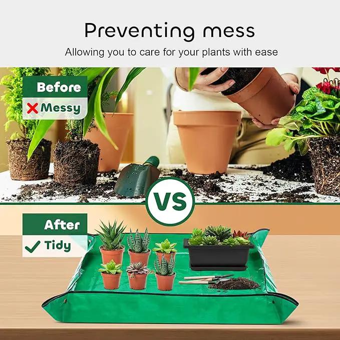 GROWNEER 6 Packs 6.5 Inch Bonsai Training Pots with Drainage Humidity Trays, Bonsai Tree Kits with 1 Repotting Mat, Growing Planter for Garden, Yard, Balcony, Office, Indoor, Outdoor by GreenHaven Gardens