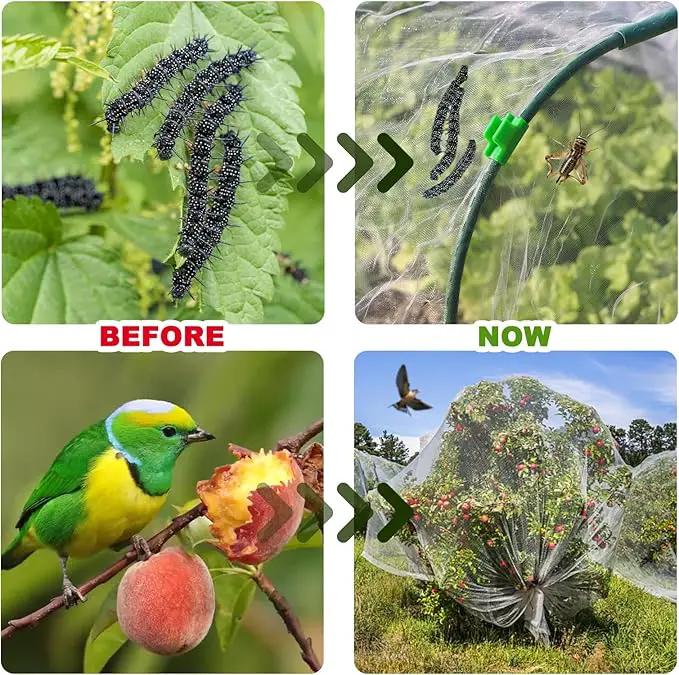Garden Netting Mesh, 10X100 FT Garden Netting with 16 Cilps & Ultra Fine Mesh Net Bird Barrier Protection for Garden Vegetables Flowers Shrubs Fruit Trees Indoors & Outdoors Plant Beds Greenhouse by GreenHaven Gardens