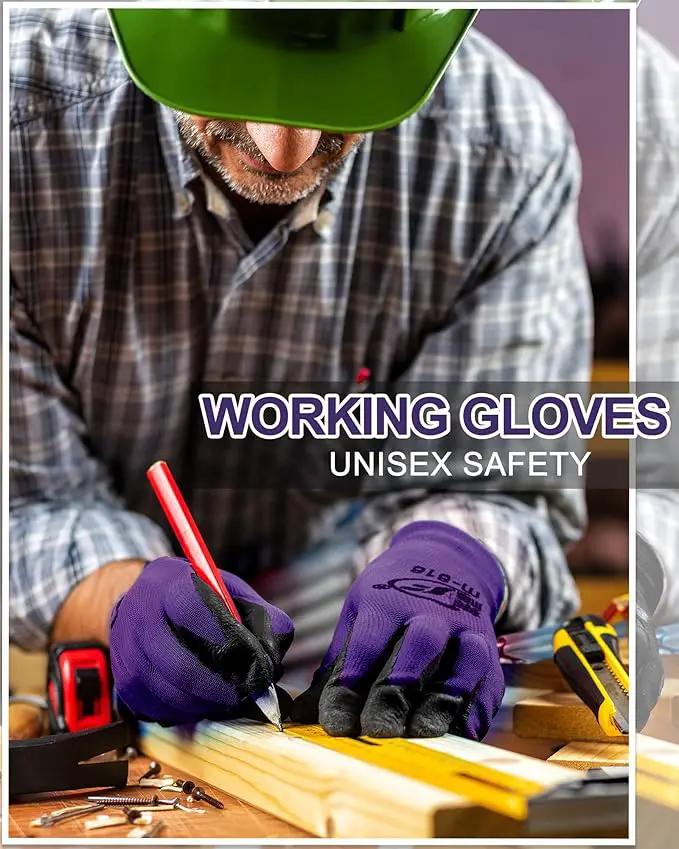 Nuogo 48 Pairs Gardening Gloves for Men Women Rubber Coated Safety Work Gloves Bulk for Gardening Construction Work by GreenHaven Gardens