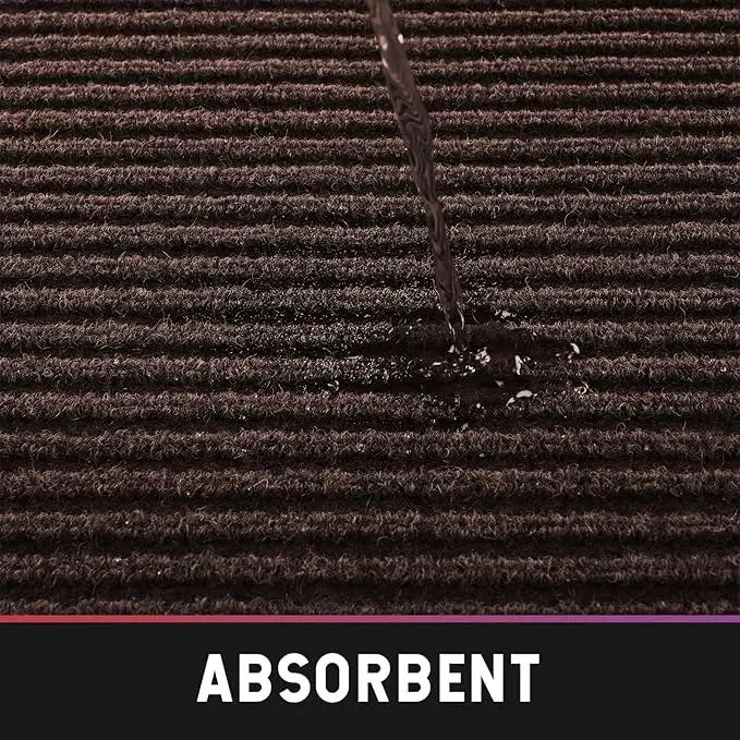 fani 2 PCS Heavy Duty Large Outdoor Indoor Entrance Doormat Brown Waterproof Low Profile Entrance Rug Front Door Mat Patio Anti-Skid Rubber Back, 31x47 inch (Brown) by GreenHaven Gardens