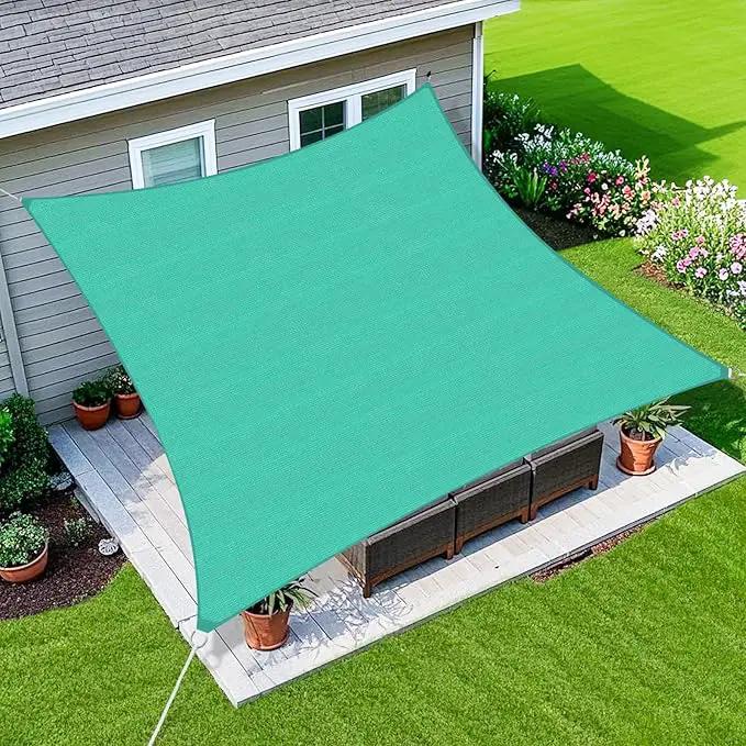 Amagenix Sun Shade Sail 8X24 Curved Edge Outdoor Shade Canopy Turquoise Breathable 95% UV Block Shade Cloth for Patio Garden Backyard (We Make Custom Size) by GreenHaven Gardens