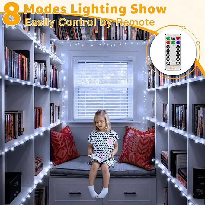 Ollny Outdoor String Lights 800LED 262FT, Cool White Waterproof Fairy Light with Remote Plug in, 8 Modes Timers Dimmable Christmas Lights for Outside Indoor Bedroom Patio Camping Garden by GreenHaven Gardens