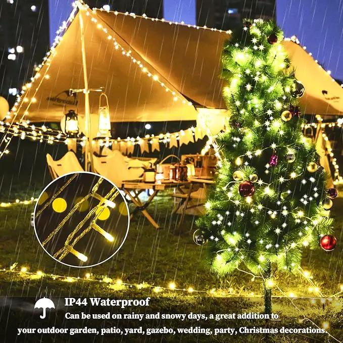 Christmas Lights Outdoor, 800LED 330FT Warm White String Lights, 8 Mode Plug in Waterproof Decor Twinkle Lights for Bedroom Xmas Thanksgiving Wedding Party Garden Yard Tree Decoration by GreenHaven Gardens