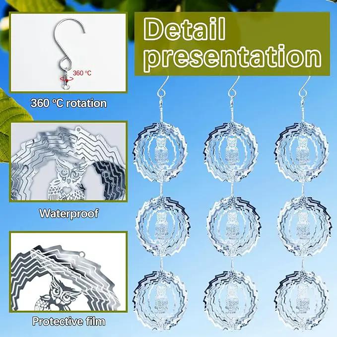 12 PCS Stainless Steel Bird deterrents for Outside,3D Bird Scarer Discs Set Pigeon Deterrent,Bird reflectors to Keep Birds Away Woodpecker Deterrent for House,Crow Deterrent by GreenHaven Gardens