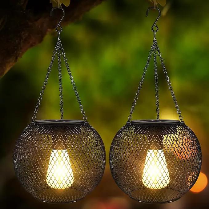 pearlstar Solar Lanterns Outdoor,Upgraded Solar Lights for Outside Decorative Outdoor Hanging Lights Waterproof Solar Lantern Lighting for Yard Garden Patio Pathway Tree,2 Pack by GreenHaven Gardens