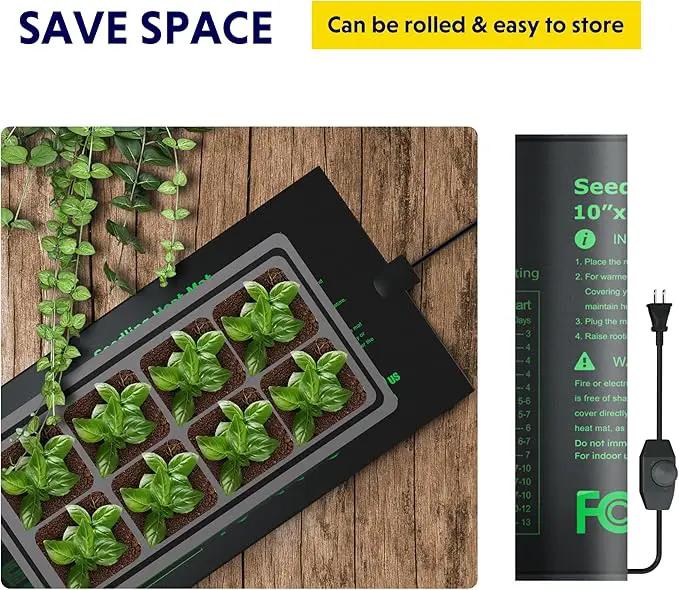 iPower 2 Pack 10"x20.75" Seeding Heat Mat, Adjustable Temperature Waterproof Durable Germination Station, Hydroponic Heating Pad for Indoor Gardening by GreenHaven Gardens