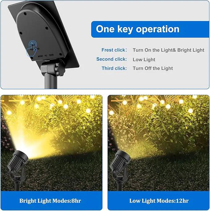 Solar Spot Lights Outdoor, Solar Landscape Spotlights IP65 Waterproof 9.8ft Cable, Dusk to Dawn Solar Uplights for Tree Garden Yard Driveway Porch Walkway Pool (6-in-1, 3000K Warm White) by GreenHaven Gardens