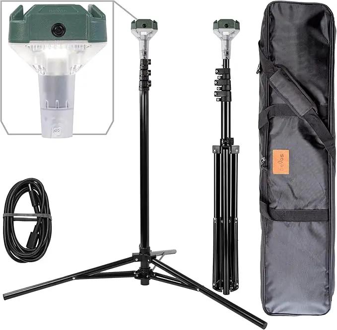 Devos Outdoor | LightRanger 800 Lumen Rechargeable Telescoping LED Lantern | 30 Hour Run Time | Illuminates a 40 Foot Diameter Area | 2 Pack with Padded Case by GreenHaven Gardens