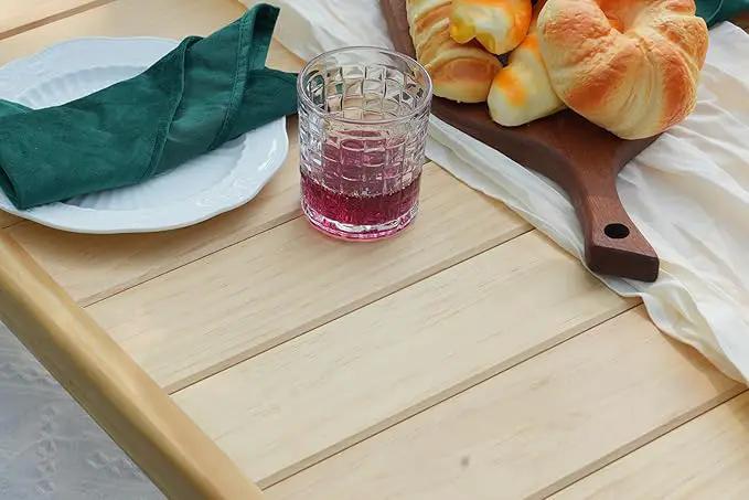 30×30-inch Bohemian Style Picnic Table with 60×30-inch Tabletop and Dual Height Adjustment for Patio Grilling. by GreenHaven Gardens