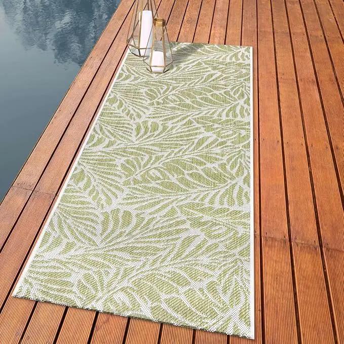 Keen Home Design Terrace Outdoor Runner Rug - 2x8 Washable Indoor/Outdoor Rug for Patio, Kitchen, Balcony, Beach, Garden, Deck and Porch, Size: 2'2"x7'7" by GreenHaven Gardens