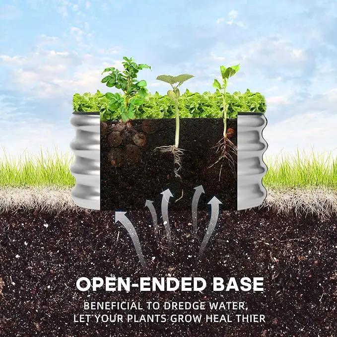 JERIA Raised Garden Bed,Galvanized Raised 2 PCS 2×2×1ft Planter Boxes Outdoor with Easy Assembly, Round Garden Bed for Vegetables, Fruits, Flowers by GreenHaven Gardens