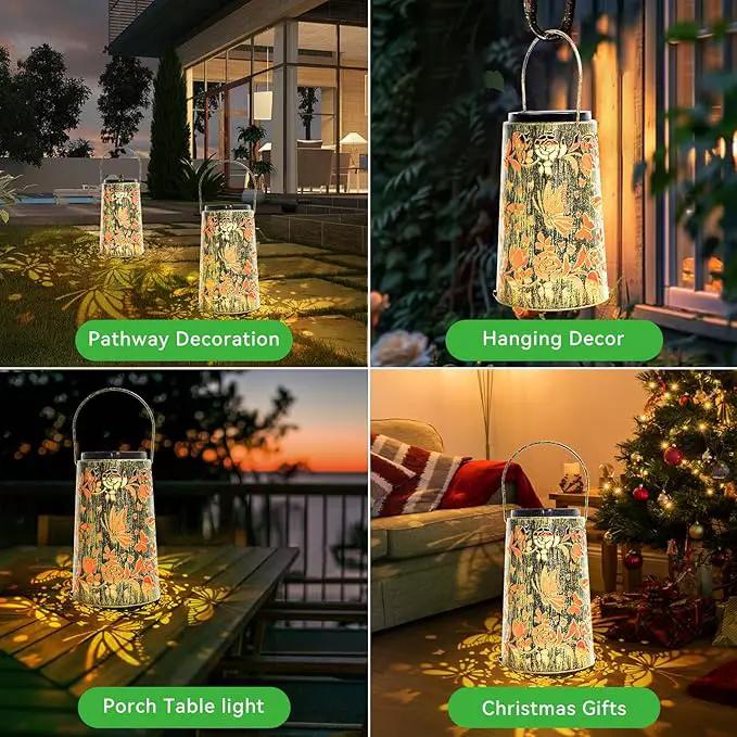 Solar Lanterns, Waterproof Hanging Metal Decorative Lights for Outdoor Use, Garden, Yard, Backyard, Porch, Table, Pathway - Butterfly Solar Powered Cool/Warm Light, 1 Pack by GreenHaven Gardens