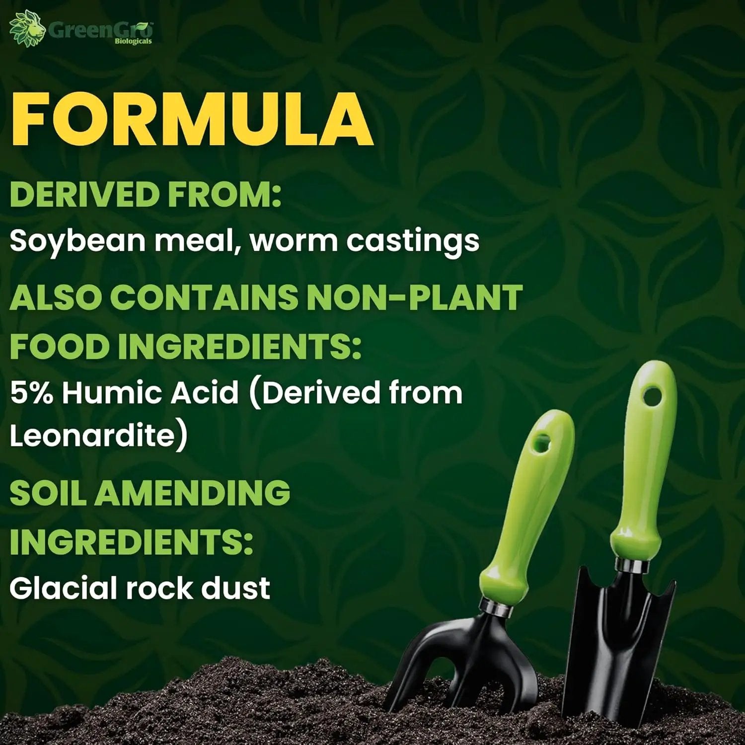 GreenGro Earthshine - Biochar & Humic Acid Blend/Activated Charcoal/Sequesters Carbon/Organic Soil Booster, Top Soil, Plant Food/Compost Tea Accelerator/Derived from Worm Castings / 2lb by GreenHaven Gardens