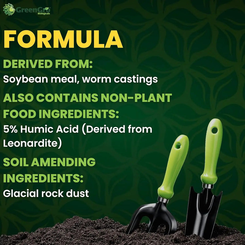 GreenGro Earthshine - Biochar & Humic Acid Blend/Activated Charcoal/Sequesters Carbon/Organic Soil Booster, Top Soil, Plant Food/Compost Tea Accelerator/Derived from Worm Castings / 2lb by GreenHaven Gardens