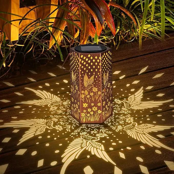 Hummingbird Solar Lanterns Outdoor Waterproof - Birthday Gifts for Women, Men, Mom, Mothers Day Gifts, Solar Lights Outdoor Hanging Garden Decor for Outside, Patio, Outdoor, Yard, Lawn, Balcony by GreenHaven Gardens