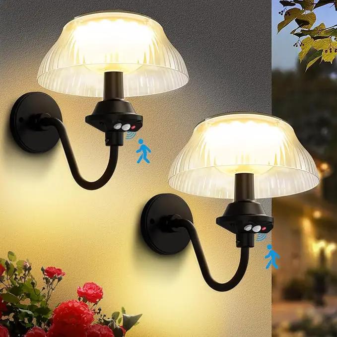 Aqonsie Solar Barn Lights Outdoor with 3 Lighting Modes & Motion Sensor, Attractive Solar Wall Lights Outdoor, Waterproof Outdoor Solar Light for Chicken coop, Barn, Shed, Garden, Porch, Yard, 2 Pack by GreenHaven Gardens