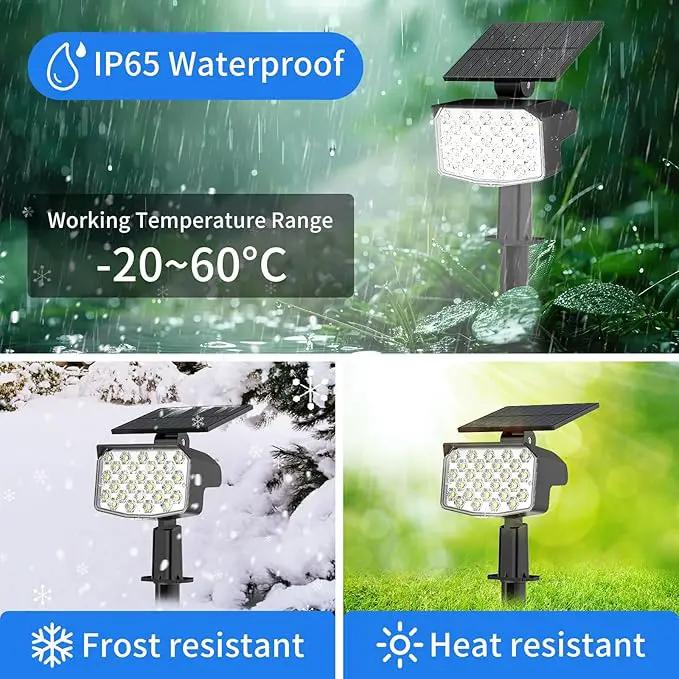 WELALO Solar Spot Lights Outdoor, [10 Pack/3 Modes] Solar Landscape Spotlights, Adjustable Solar Powered Security Lights, IP65 Waterproof Wall Lights for Walkway, Yard, Garden, Driveway (Cool White) by GreenHaven Gardens