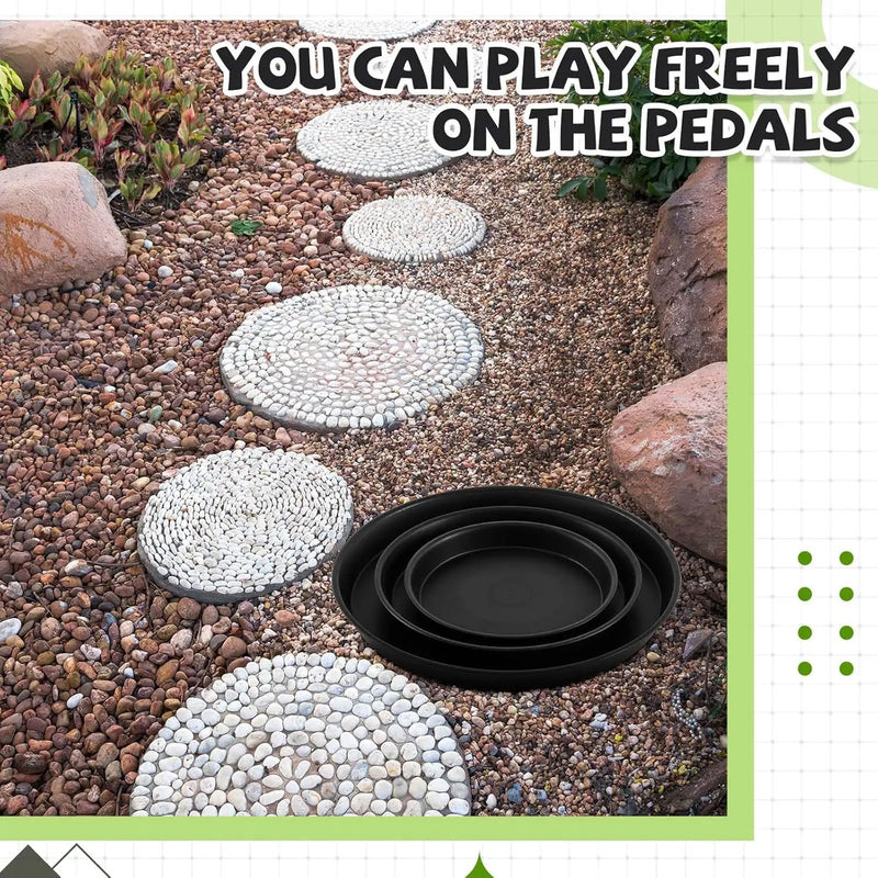 3 Size Round Stepping Stone Mold Internal Diameters 7.8" 10.2" and 13.7" Plastic Stepping Stone Molds for Concrete and Stained Glass for Garden Walk Way by GreenHaven Gardens