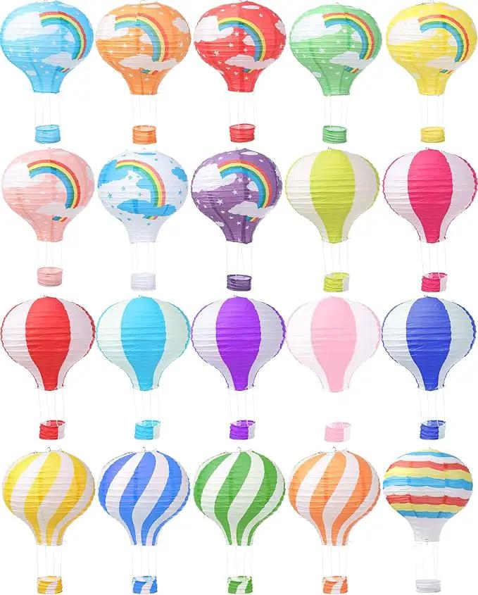 Treela 20 Pcs Hanging Hot Air Balloon Paper Lanterns 12 Inch Hot Air Balloon Decorations Centerpieces Reusable Chinese Japanese Paper Lantern for Birthday Wedding Baby Shower Christmas Party Festival by GreenHaven Gardens