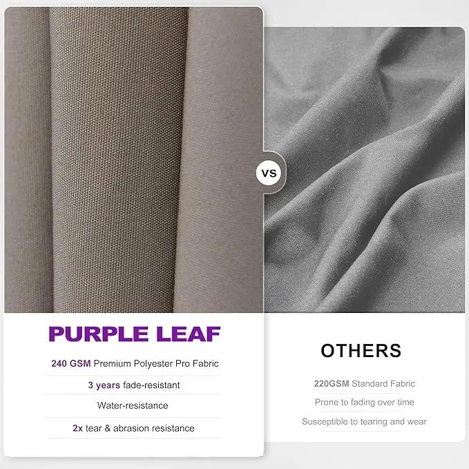 PURPLE LEAF 8' X 10' Left-right Tilting Outdoor Patio Umbrella Swivel Offset Cantilever Heavy Duty Rectangle Aluminu Umbrella with UV Resistant for Deck Pool Patio Backyard, Ash Mocha by GreenHaven Gardens