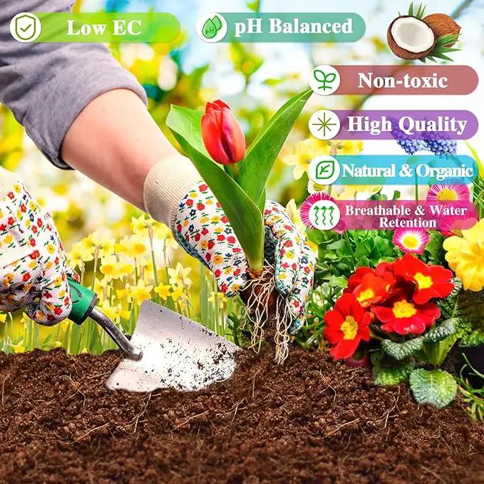 ZeeDix Compressed Coco Coir Brick for Plants, Premium Coconut Coir Bricks Potting Soil Mix, Natural Coconut Husk Coco Peat Brick with Low EC and pH Balance for Gardening Plants Flower Herbs by GreenHaven Gardens