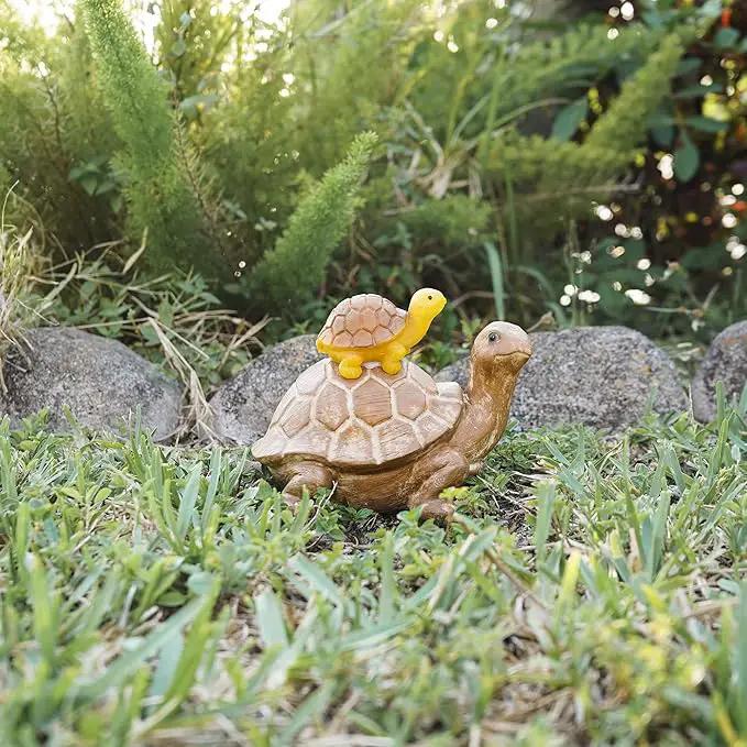 VP Home Mom and Baby Turtle Solar Powered LED Outdoor Decor Garden Light Great Addition for Your Garden, Solar Powered Light Decorations Gifts for Outside Patio Lawn Yard by GreenHaven Gardens