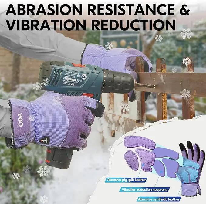 Vgo... Winter Gardening Gloves Women,Safety Work Gloves, Puncture-proof,Thornproof,Touchscreen(1 Pair,L,Purple,SL7471FLWP) by GreenHaven Gardens