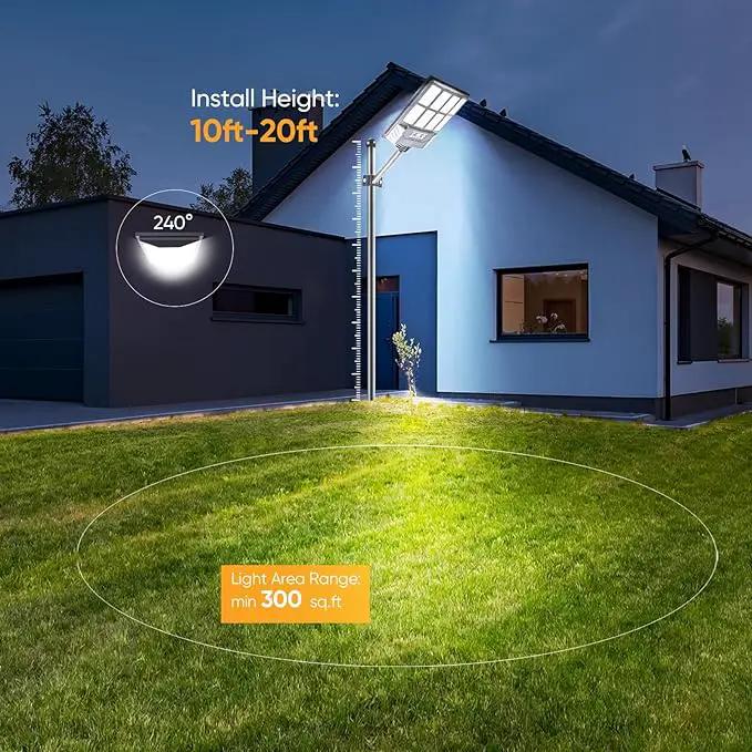 6PACK Solar Lights Outdoor Waterproof, 6500K Dusk to Dawn Solar Street Light Motion Sensor with Remote Control, LED Security Light for Outside Garden Yard Parking Lot, Outdoor Flood Lights by GreenHaven Gardens