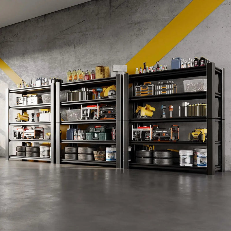 47.8" W Heavy Duty Garage Shelving 3000LBS Storage Shelves, Adjustable 5-Tier Storage Rack, Metal Shelves for Garage/Warehouse/Basement, 47.8" W x 19.8" D x 72" H, 3 Pack by GreenHaven Gardens