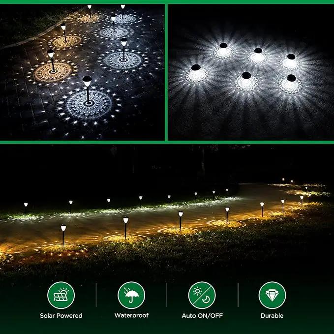 Super Bright Solar Lights Outdoor Waterproof 10 Pack, Dusk to Dawn Up to 12 Hrs Solar Powered Pathway Garden Lights Auto On/Off, LED Landscape Lighting Decorative for Walkway Patio Yard by GreenHaven Gardens