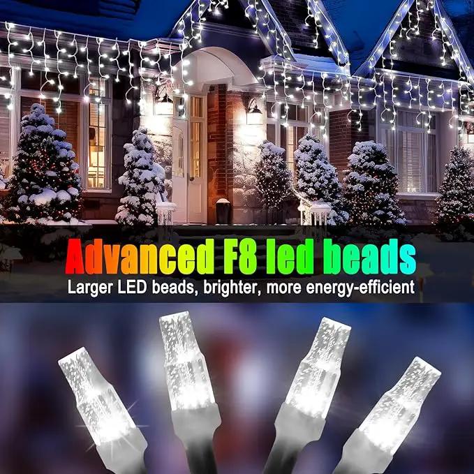 49FT 450LED F8 Upgraded Waterproof Christmas Lights with Memory & Timer - 8 Modes, Perfect for Outdoor, Roof, Home & Wedding Decorations by GreenHaven Gardens