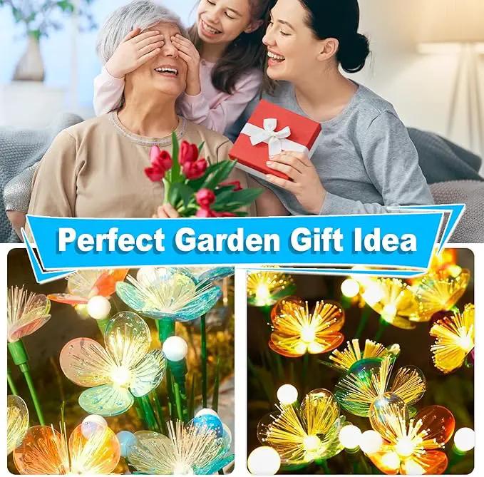 Solar Swaying Garden Lights – Upgraded Flower & Firefly Lights with Larger Solar Panel, Waterproof Outdoor Pathway & Flowerbed Light for Yard & Holiday Decor (2pack) by GreenHaven Gardens