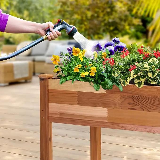 Jumbl, Cedar Raised Garden Bed, Elevated Wood Planter for Growing Fresh Herbs, Vegetables, Flowers, Succulents - 72x23x30” by GreenHaven Gardens