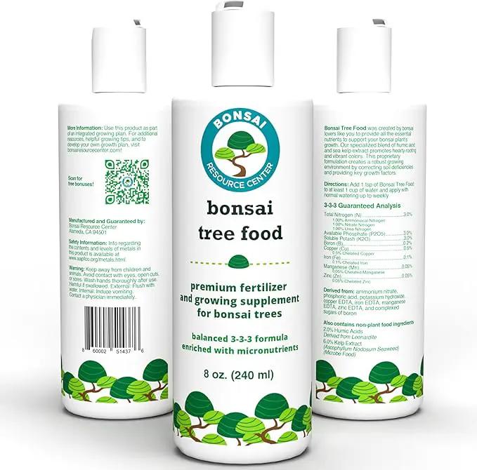 Bonsai Tree Food | Premium, Gentle Liquid Fertilizer for Healthy Growth, Strong Stems and Beautiful Blooms | 3-3-3 Balanced NPK Concentrate | Made in USA | 8 oz (240 ml) by GreenHaven Gardens