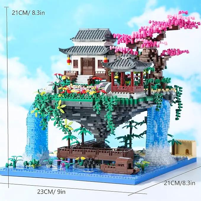 Cherry Blossom Tree Building Set with Gift Box, Original Music Cherry Blossom Tree House(Type :Symphony), Japanese Sakura Tree House Lights Building Kit3320 Pcs, Cherry Bonsai Building Set. by GreenHaven Gardens