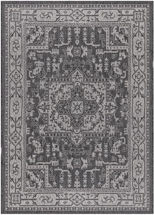 Keen Home Design Terrace Outdoor Area Rug - 5x8 Washable Indoor/Outdoor Rug for Patio, Kitchen, Balcony, Beach, Garden, Deck and Porch, Size: 5'3"x7'7" by GreenHaven Gardens