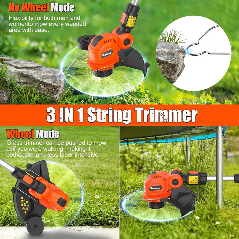 Cordless String Trimmer Compatible for Milwaukee 18V Battery,Garden Lawn Edger with 25cm Cutting Diameter,Electric String Trimmer,Weed Wacke,Weedeaters for Lawn Garden (NO Battery) by GreenHaven Gardens