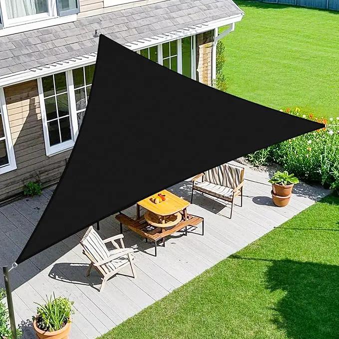 Amagenix Sun Shade Sail 18'X18'X25.5' Curved Edge Outdoor Shade Canopy Black Breathable 95% UV Block Shade Cloth for Patio Garden Backyard (We Make Custom Size) by GreenHaven Gardens
