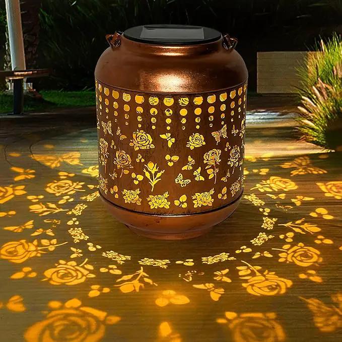 Solar Lanterns Outdoor, Waterproof Hanging Solar Lantern Garden Decor, Solar Lights for Backyard Porch Patio Table Yard Balcony Lawn Pathway, Rose Gifts for Women Grandma Mom by GreenHaven Gardens