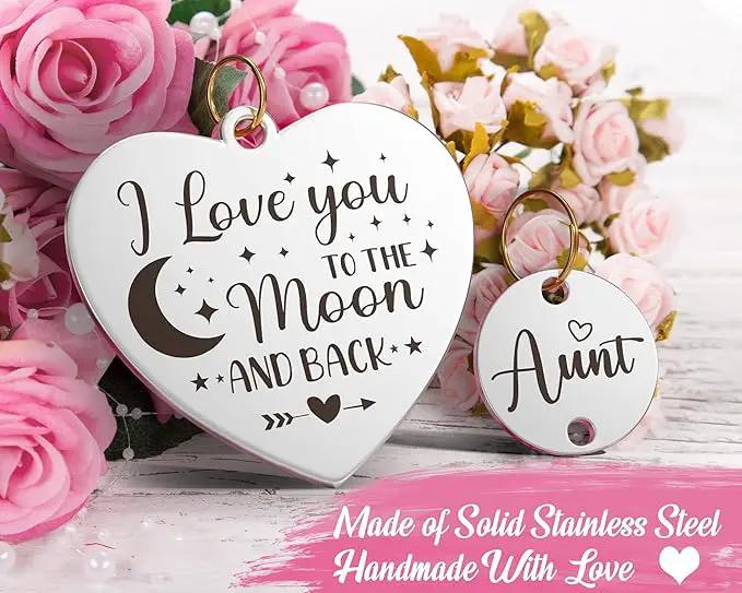 Aunt Gifts from Niece Nephew, Aunt for Auntie Gifts, Best Aunt Ever Gift Aunt Birthday Gifts for Auntie, Unique Auntie Gifts for Women Moon Crystal Suncatcher for Windows Hanging by GreenHaven Gardens