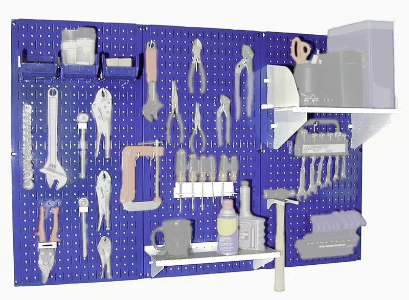 Wall Control 30-WRK-400BUW Standard Workbench Metal Pegboard Tool Organizer,Blue/White by GreenHaven Gardens