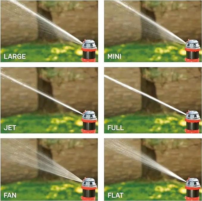 Eden 96122 Metal Adjustable 6-Pattern Mobile Rotary Gear Drive Garden Sprinkler for Yard W/Quick Connect Starter Set, Waters up to 80 ft. in Diameter by GreenHaven Gardens